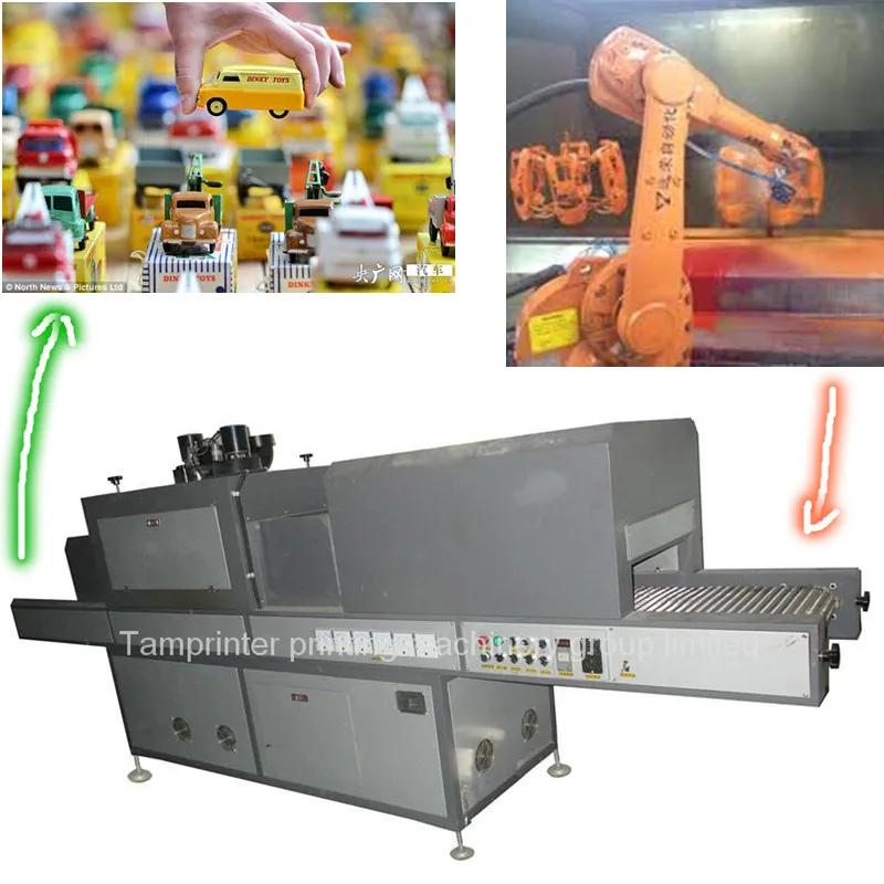 
TM-UVIR UV very glossy varnish coating on toy dryer 