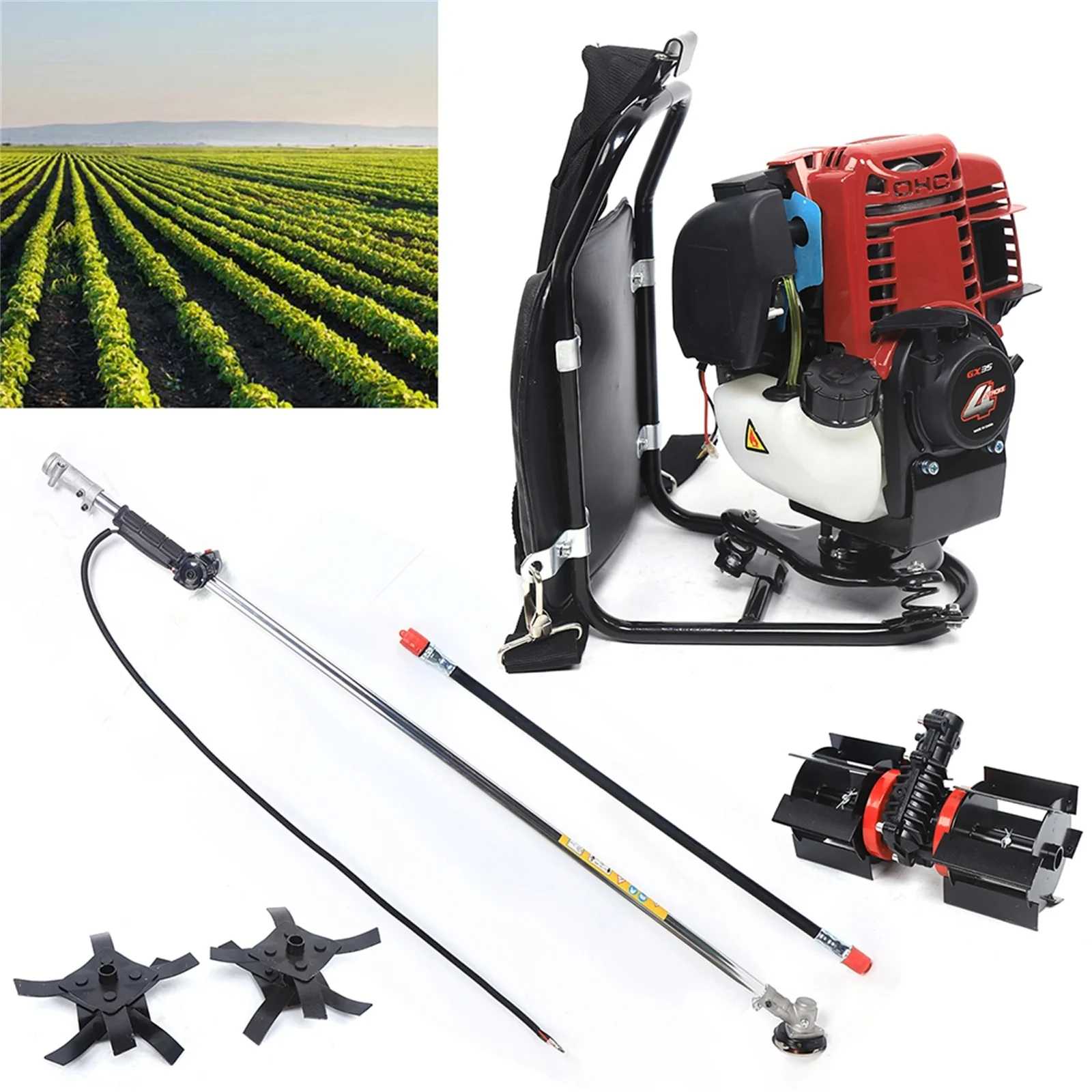 Pruning Expert cutting garden garden gasoline tea grass cutter 7 8 9 hp gasoline robot lawn mower grass cutter