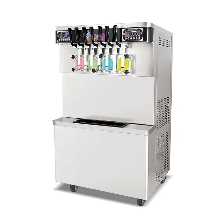 Commercial hot sale ice cream machine 3 flavors machine for making soft ice-cream automatic soft ice cream making machine