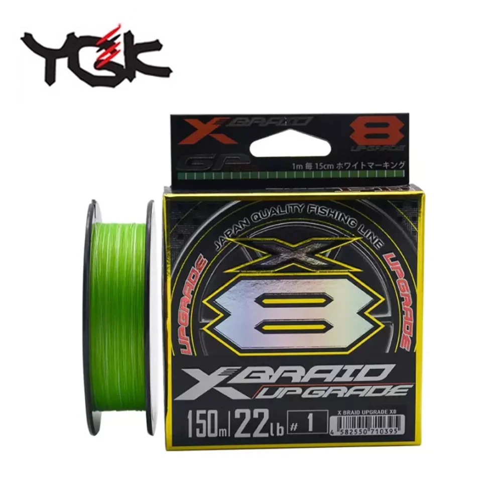 Новая японская оригинальная леска YGK X8 XBraid улучшенная полиэтиленовая высокопрочная рыболовная для приманки многонитевая изумрудно-зеленая нить