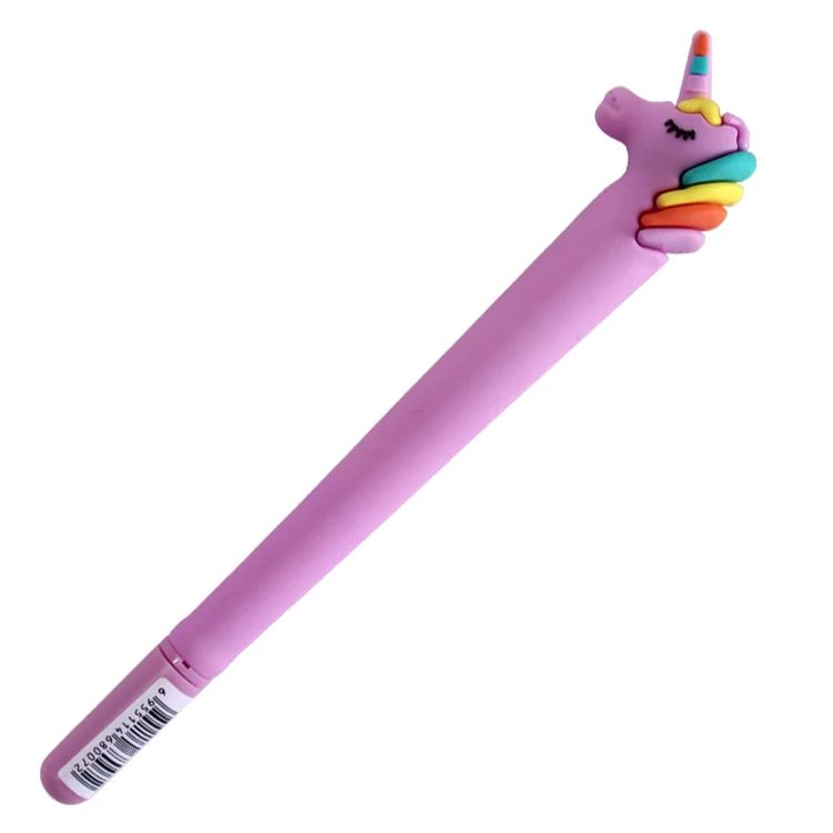 O&Q original manufacturer dreamy Unicorn hard silicone Macaron color pen body stylo gel ink pens with replacement refill