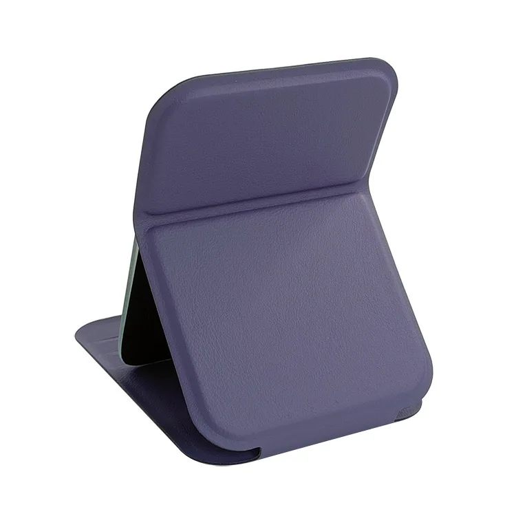 PU Leather Custom Logo Promotion Steel Folding Pocket Mirror