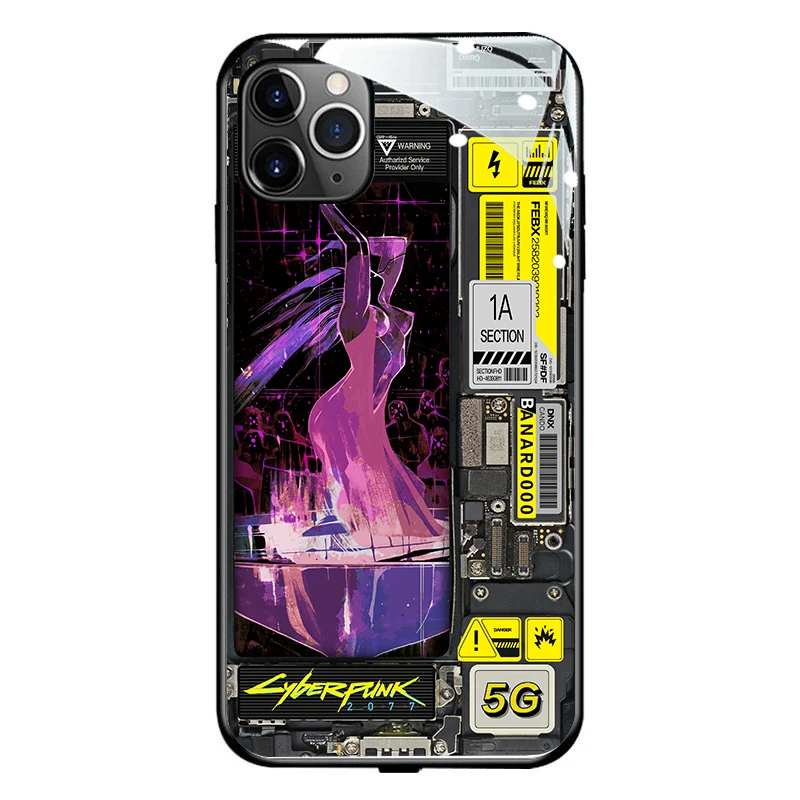 Модный Роскошный светящийся чехол из закаленного стекла со светодиодной подсветкой для входящего вызова