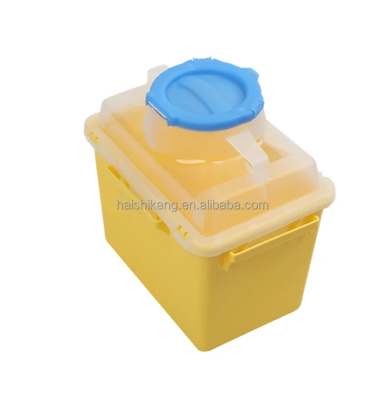 Medical PP Plastic Safety Box Biohazard Needle Syringe Bin Sharp Container Disposal Medical Sharp Container Safety Box