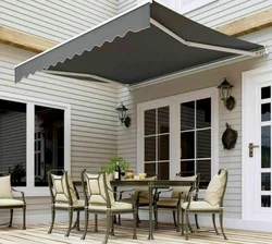Aluminum Frame Chain Arm Electric Full Cassette Door Awning Canopy Motorized Awning Retractable Arm Awnings
