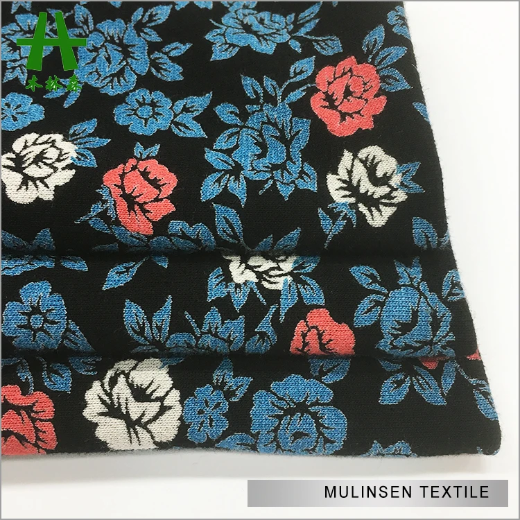 Mulinsen текстиль Профессиональный вискоза Джерси вихревой разгрузки принт искусственный шелк ткань