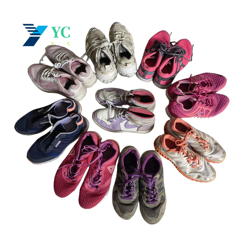 Stock Used High Quality Light Breathable Sports Second-hand Shoes Men Running Chunky Used Shoes stock wholesale