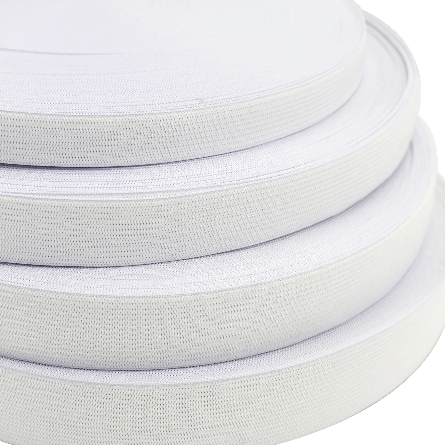 Прямая поставка с фабрики распродажа черно-белая плоская вязаная эластичная шпуля для ремесленных изделий шитья изготовления брюк и париков