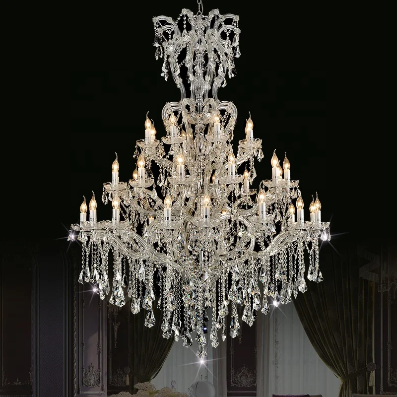 2022 новый дизайн большая роскошная хрустальная люстра в форме свечи Потолочная для вестибюля