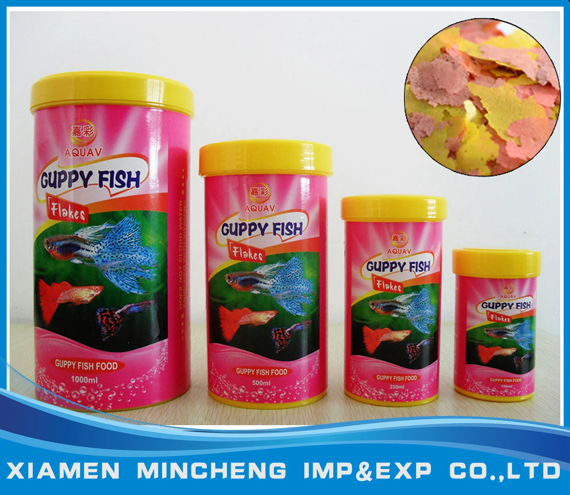 Поддержка по индивидуальному заказу с высоким уровнем питательных веществ содержанием белка Гуппи хлопья для рыбы