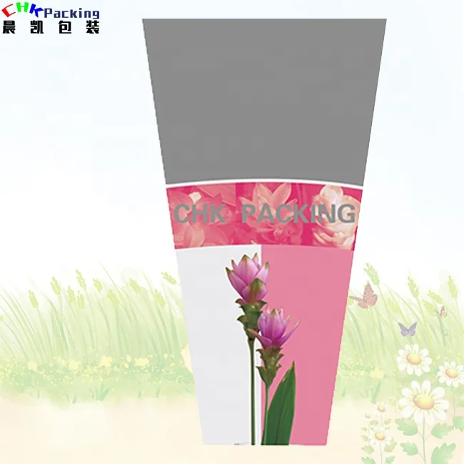 CHK packing plain plants flower print pots wrapping plastic packaging sleeves with the microhole