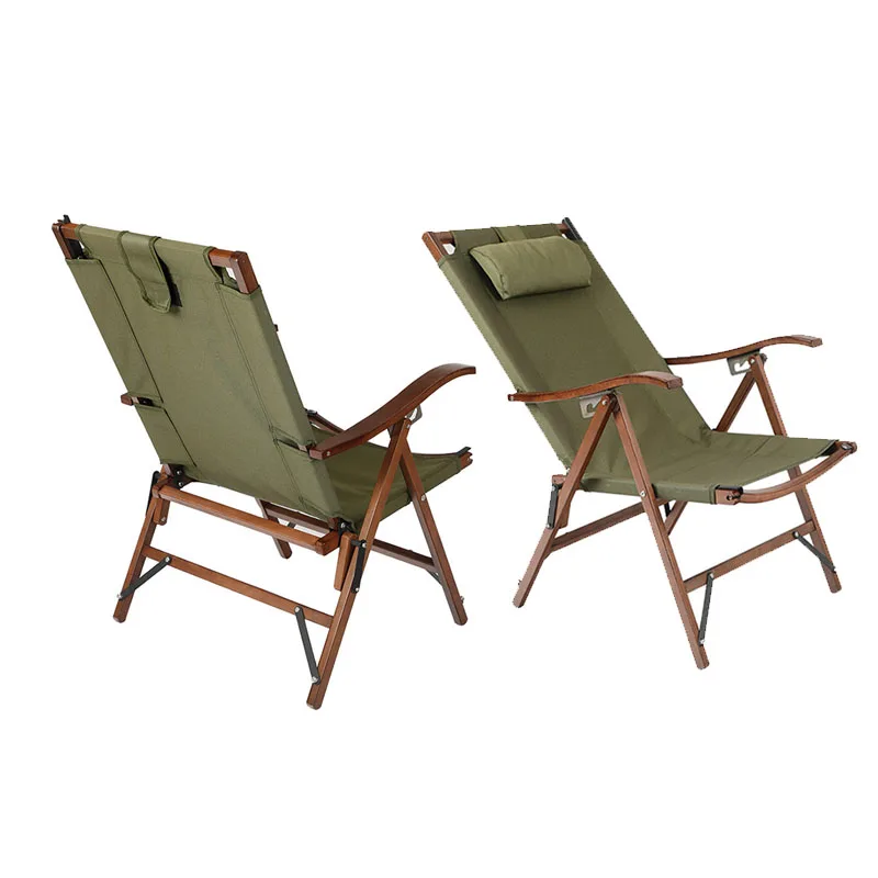 New Arrival Outdoor Furniture Modern Style Adjustable Garden Furniture  Folding Wood Portable Chair