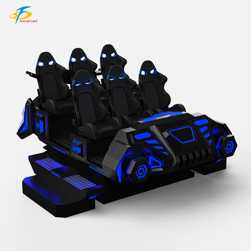 Indoor amusement 9d virtual reality cinema vr 6 seats chair cinema multiplayer vr simulator machine