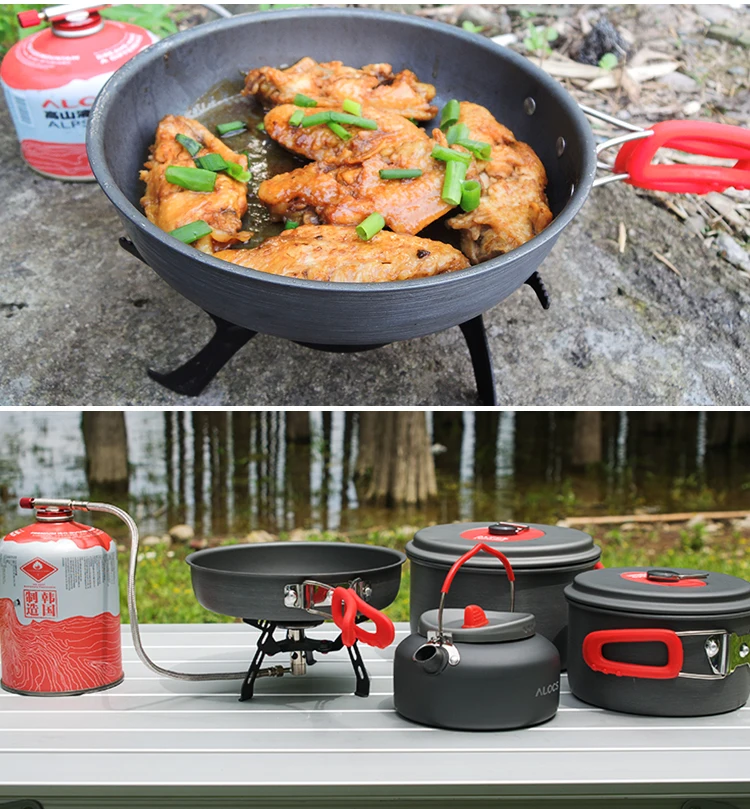 Alocs professional manufacturer Cheap Hiking Backpack Portable Mini Folding Camping Stove Outdoor Butane Propane Gas Stove