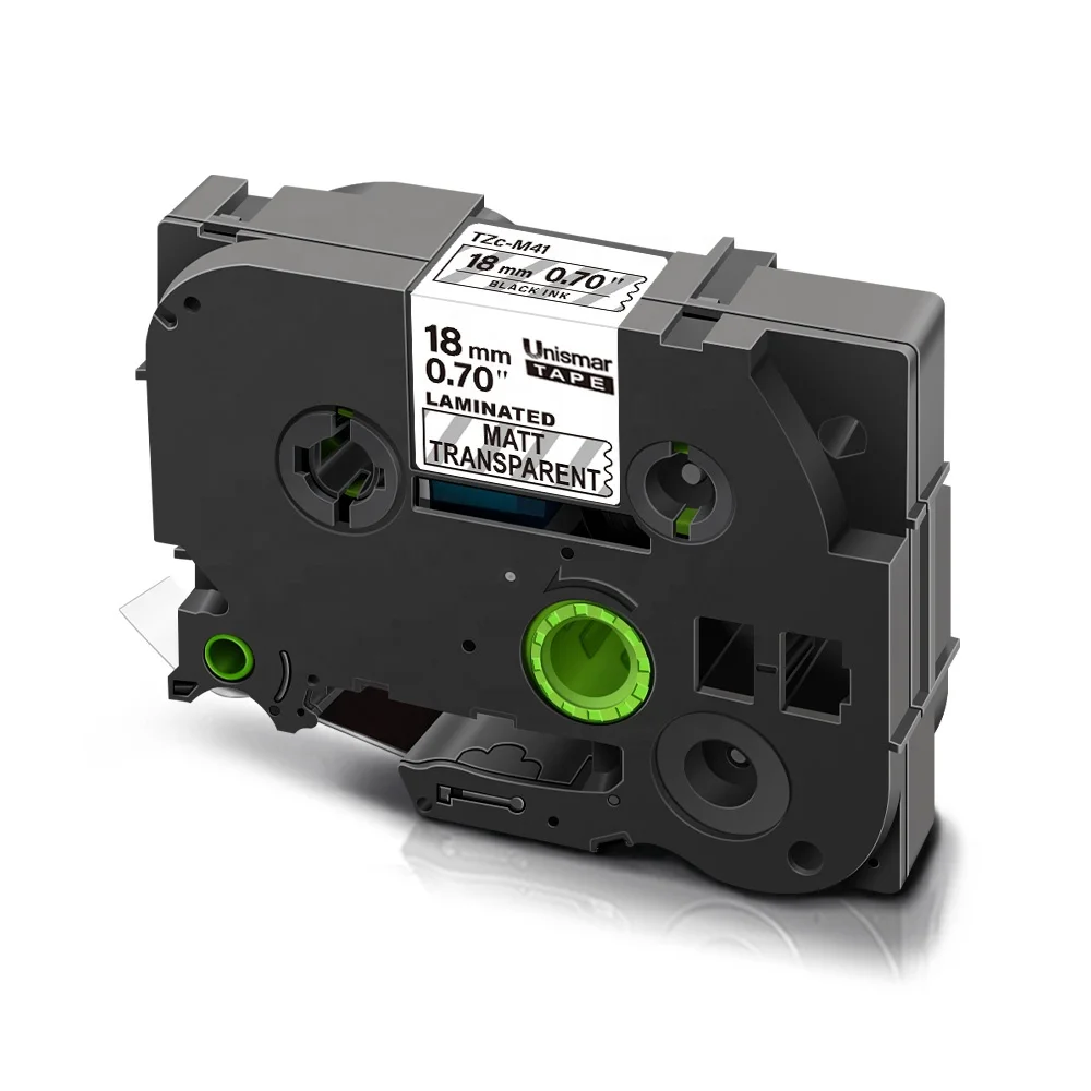 Черный матовый прозрачный ярлык лента для Brother TZe ленты TZe-M41 18 мм TZe M41 лента для Brother P touch этикетировщик PT-D400 PT-310