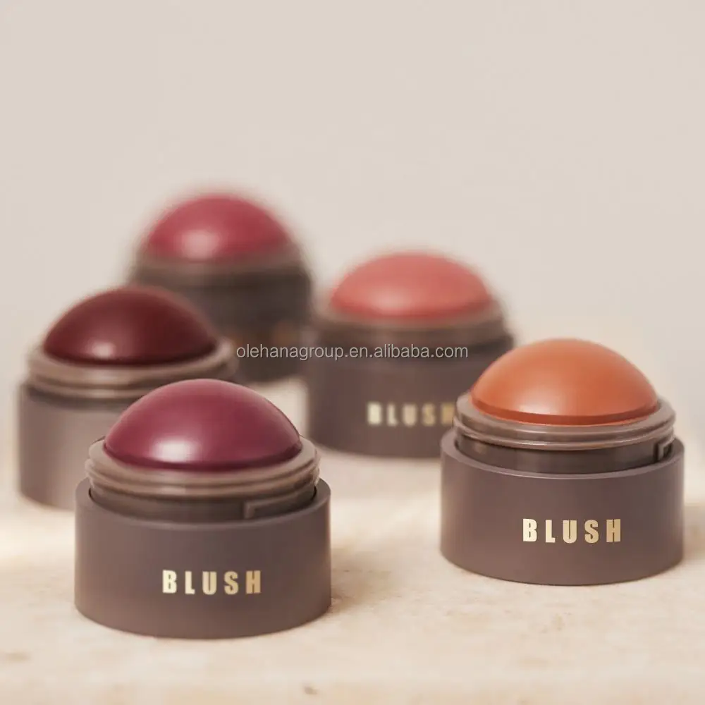 custom  Makeup Cosmetic Creamy Blusher Lip and Cheek Tint Waterproof Long Lasting Wholesale Private Label Cream Blush