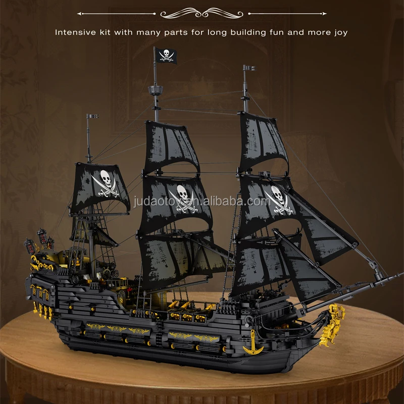 Reobrix 66036 Black Pearl Model Sailboat Accessories Model Building Block Sets Revenge Ship Assembly Sailling 3D Puzzle Toys