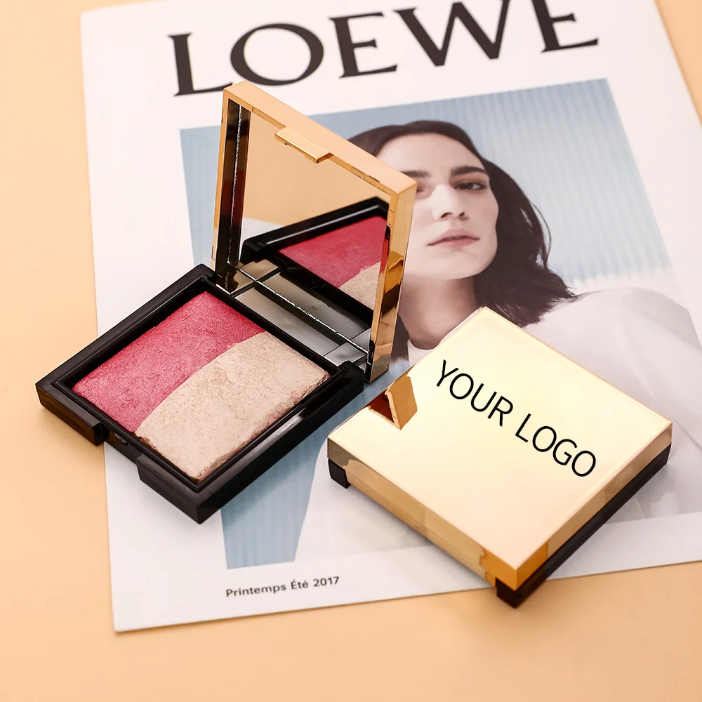 Akiaco Professional OEM Factory Of High Quality Beauty Makeup Custom Cosmetics Blush And Highlighter Palette Cream Blush