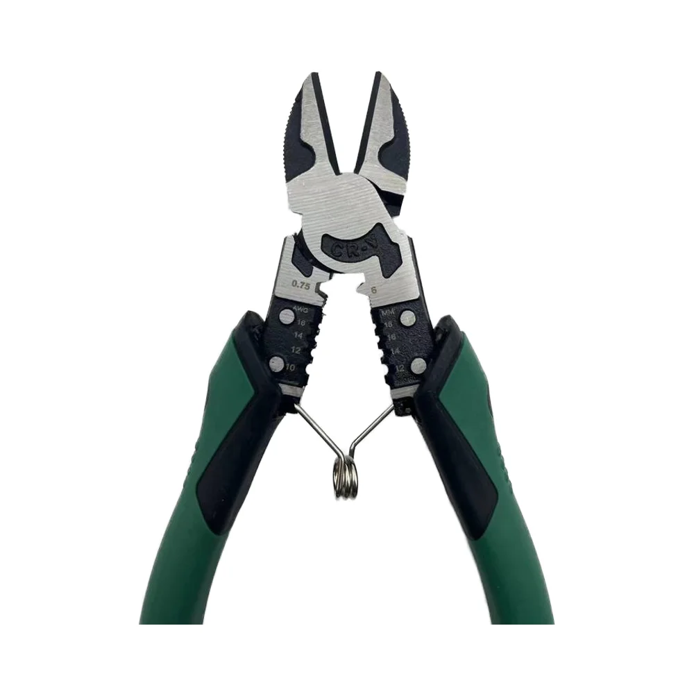 Multifunctional DIY Industrial Steel Pliers Side Cutter Alicate Decapador Manual Plastic Grip Multitools Metric Cutting Fishing