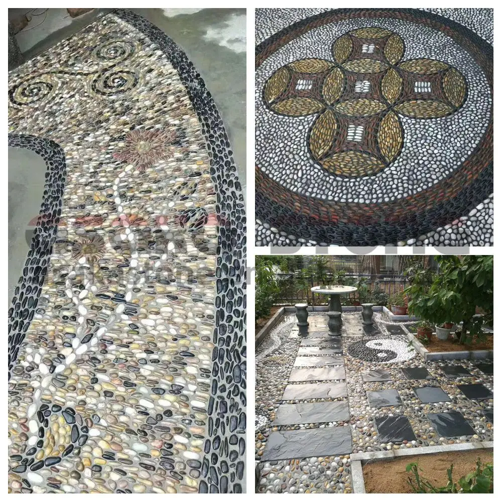 High Polished Natural Mix Color Cobblestone Paving Outdoor Garden Stone Decorative Landscaping Rock River Stone Pebble Cobble