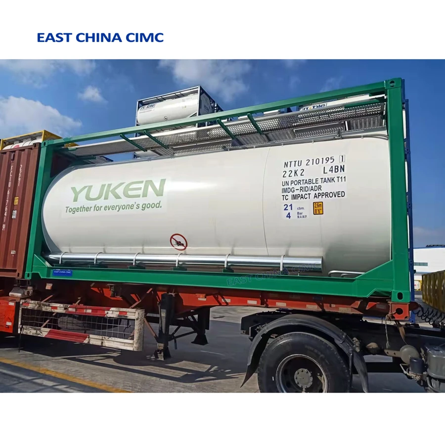 20FT ISO Chemical Tank Container Tanker For Sulfuric Acid Transport With LR BV
