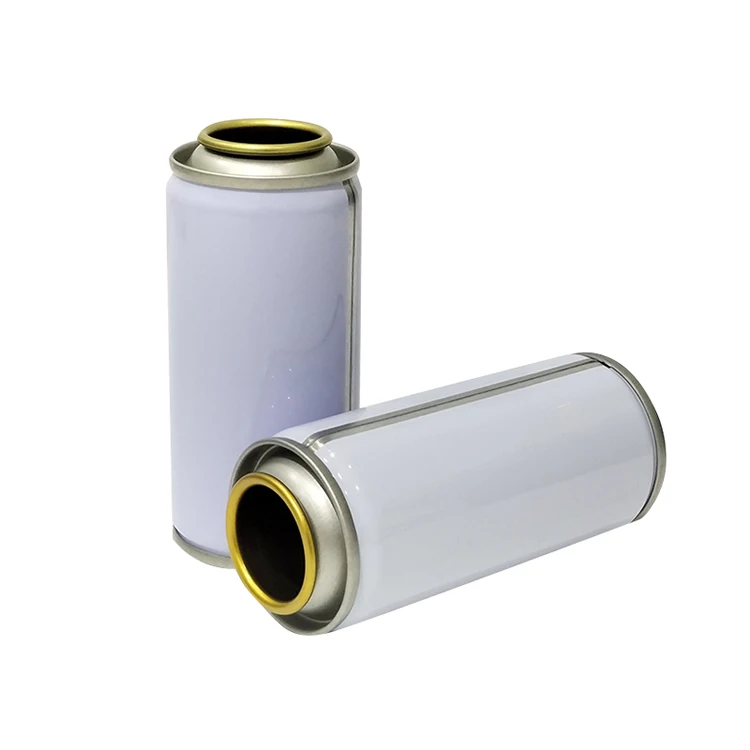 Manufacturer 45mm 52mm 57mm 65mm Empty Neck-in aerosol can for car paint can butane gas can oxygen fresh air