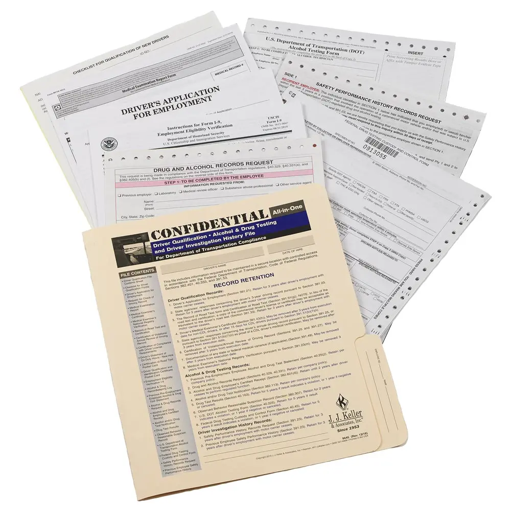 
Confidential Driver Qualification Packet - 2 Copies, 9.5