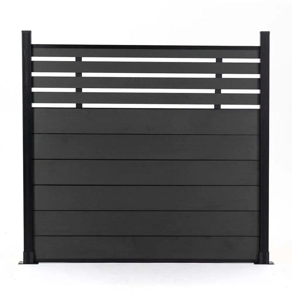 Privacy Fencing House Decorative Wood Plastic Composite Wpc Ready to Ship Alu Post house  Fence