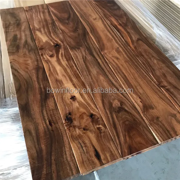 hand scraped interior wood Small leaf acacia home flooring  hardwood indoor floor