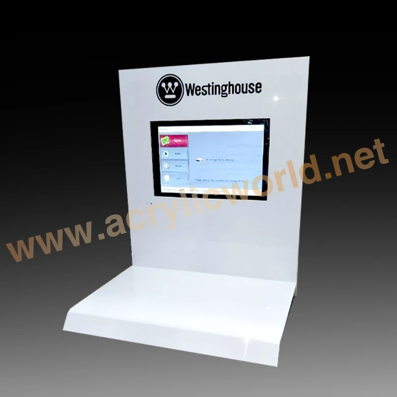 creative counter top acrylic digital camera display/digital product display/acrylic camera holder with print logo