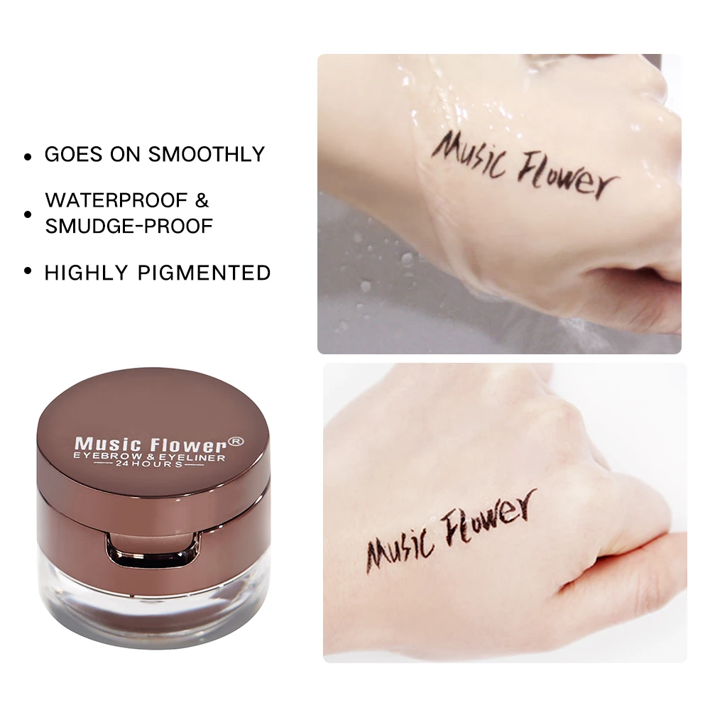 Music Flower Long Wear Skin Friendly Silky Cream Gel Eyeliner For Women Cosmetic Makeup