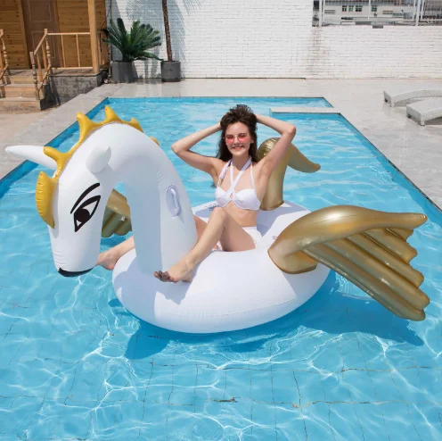 Wholesale Pool Floats Inflatable Unicorn Pool Rider PVC Swimming Inflatable Water Float Rider Big Unicorn Pool Float
