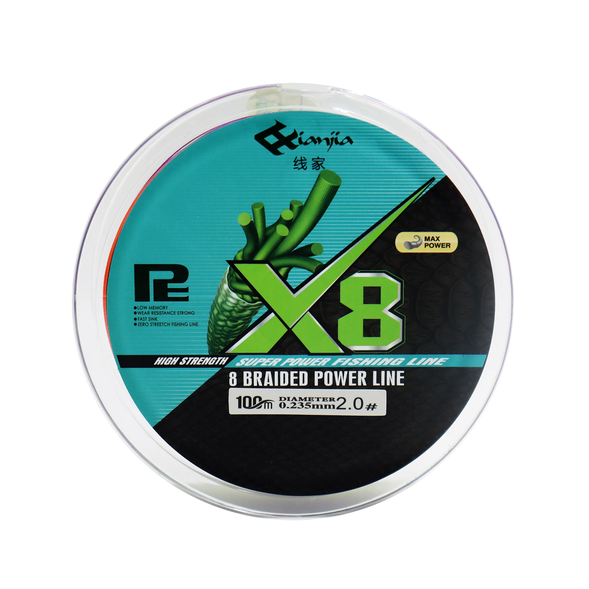 High Quality Wholesale 100 300 500 1000m braided pe line 8 strands braded fishing line