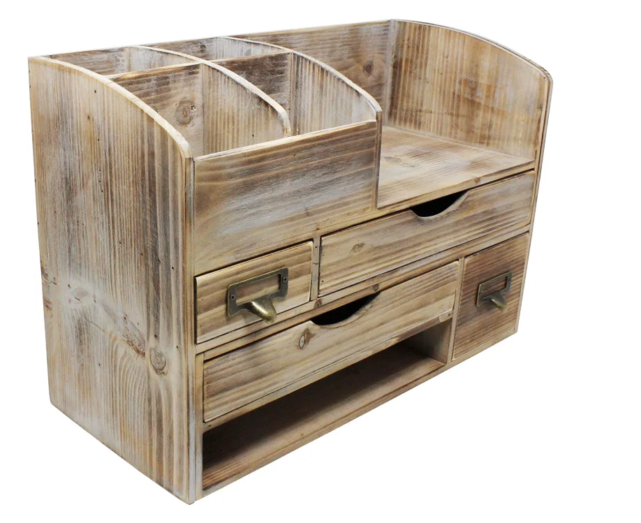 Wooden Drawers Storage Cabinet Tabletop organizer Jewelry Storage multi function Box Home Office desk organizer for use