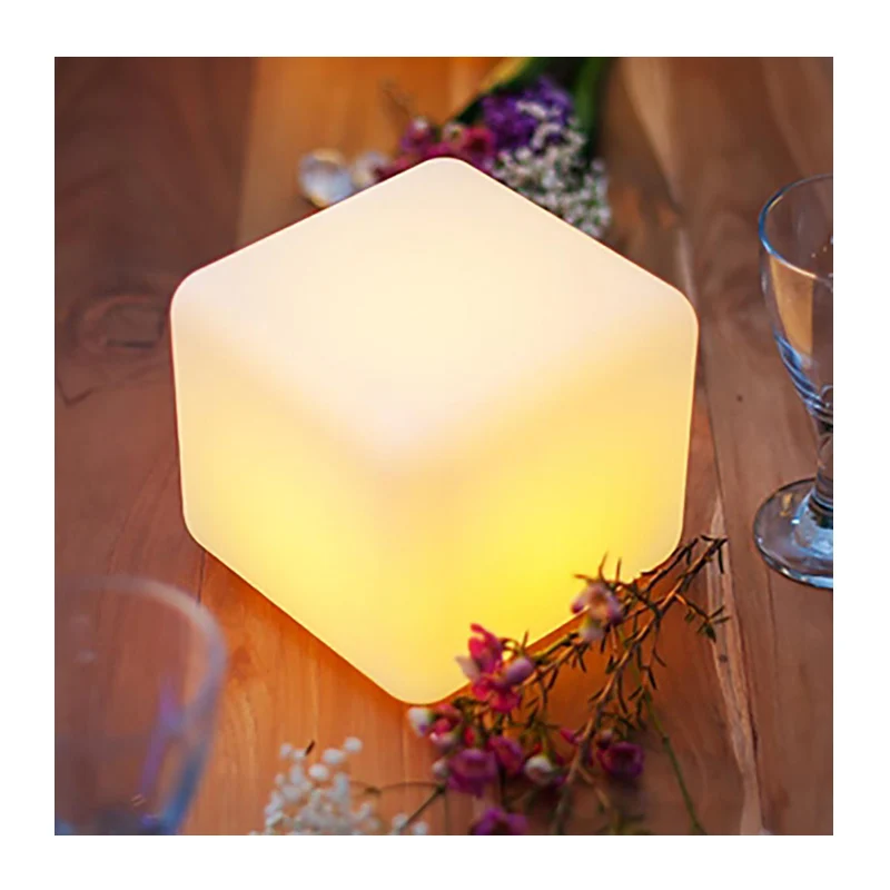 Small LED RGB Cubo Lampe De Tablelamp Battery Lamp  For Hotel Restaurant