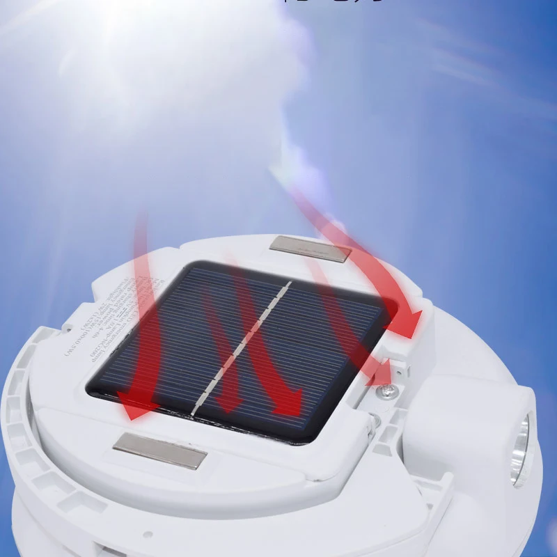 Magnetic Solar Led Camping Light Multi-Function 4 Modes Portable USB C Tent Lamp Rechargeable Garden Fishing Emerge Tent Lantern