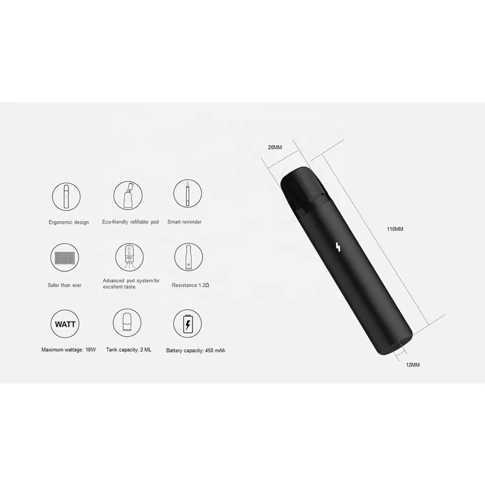 Vape pen Refillable Cartridge 2.0ml pod Kit Fast charging Advanced Smart E-cigarette smoking vape wape