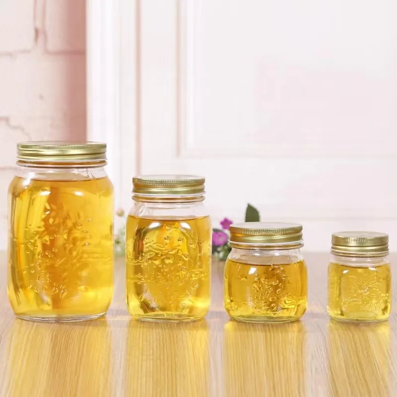 250ml wide mouth fruit can caviar Food supplement Mason jar with metal tinplate airtight lid for food storage canning wide mouth