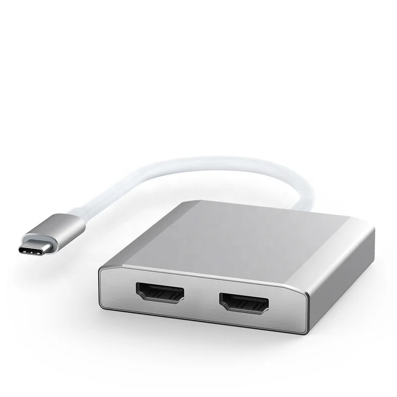 USB-C Hub Type C to 4K HDTV Thunderbolt 3 Triple Display Dual HDMI Adapters