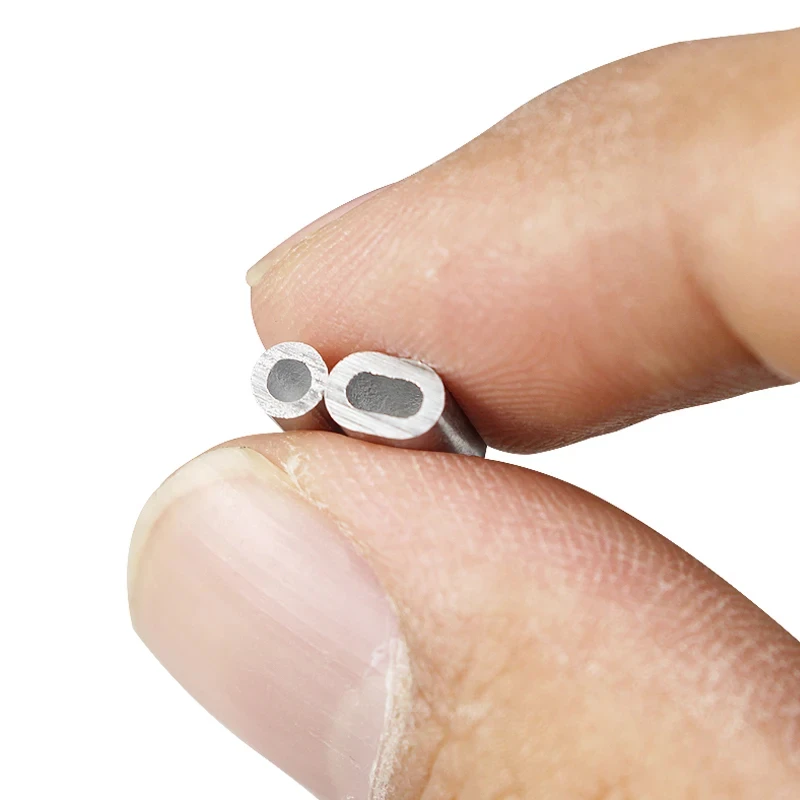 Wire Rope Fixed Sleeve Pressed Oval Aluminum Clip ConnectoWire Rope Fixed Aluminum Sleeve Pressed Oval Aluminum Clip Co