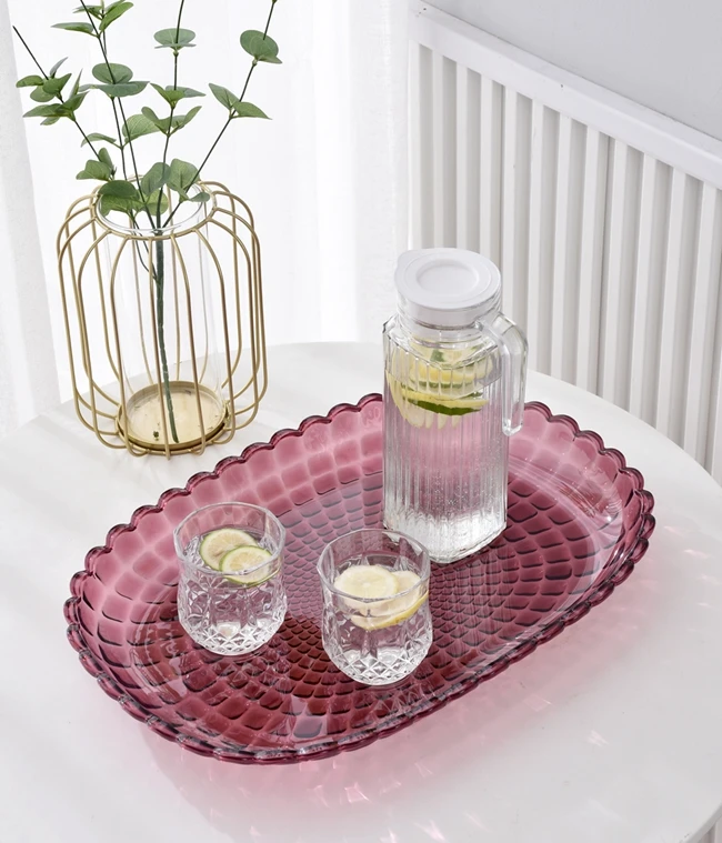 Food Grade Environmentally Friendly PET Material Square Pattern Stackable Plastic Trays Bread Rectangular Biscuit Tray