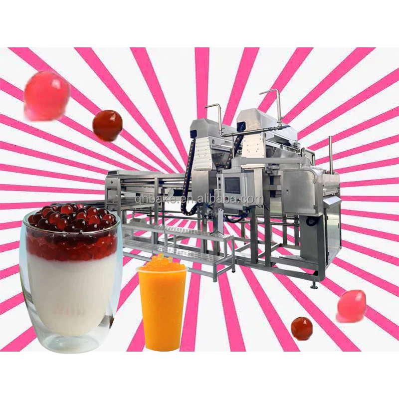 Automatic dropping popping bursting boba production line Agar crystal ball forming machine for bubble tea drinks
