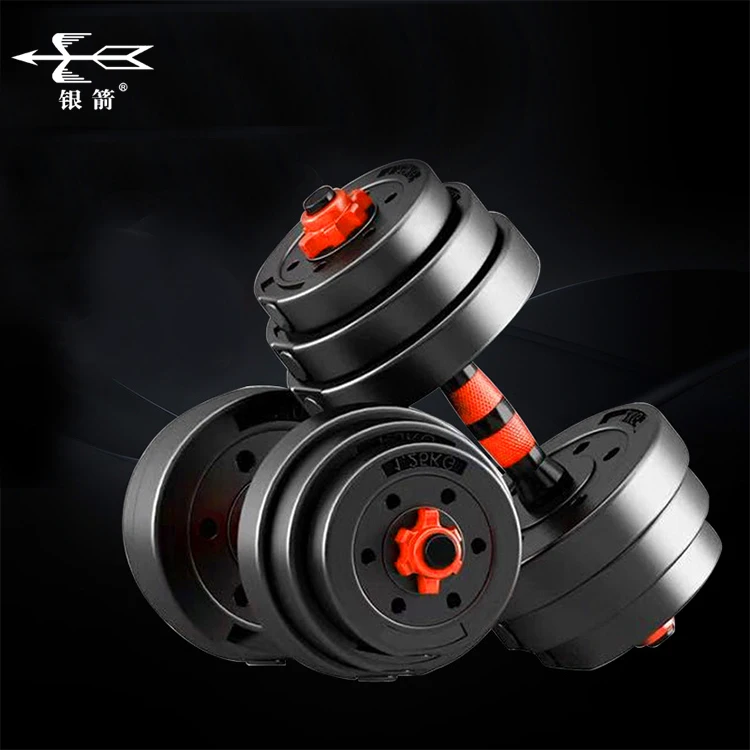 Certificated Black Round Cement Dumbbell Environmentally Friendly Adjustable Dumbbells Cement Weights
