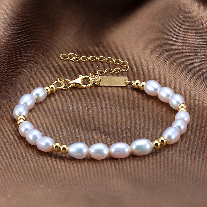 Premium Hundred Natural Freshwater Pearls S925 Sterling Silver Double Layers Ladies Bracelet