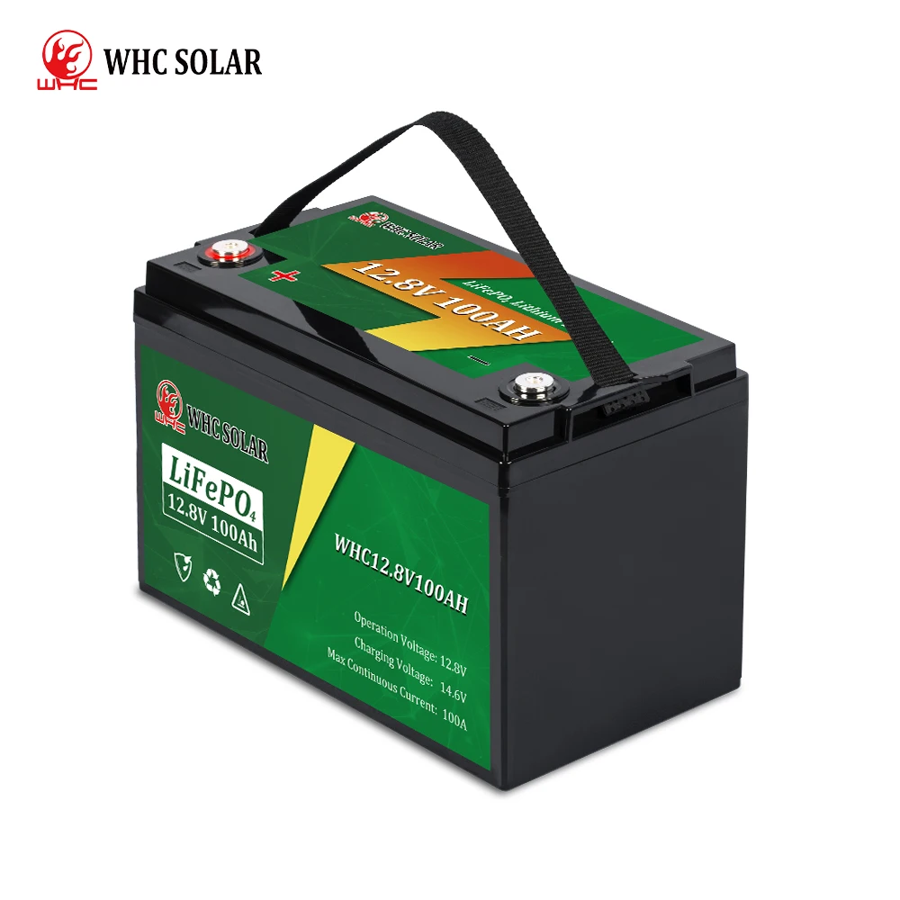 InStock Deep Cycle Battery Lithium 12V 100Ah Solar Battery Pack Lifopo4 100Ah Lifepo4 Lithium Ion Battery