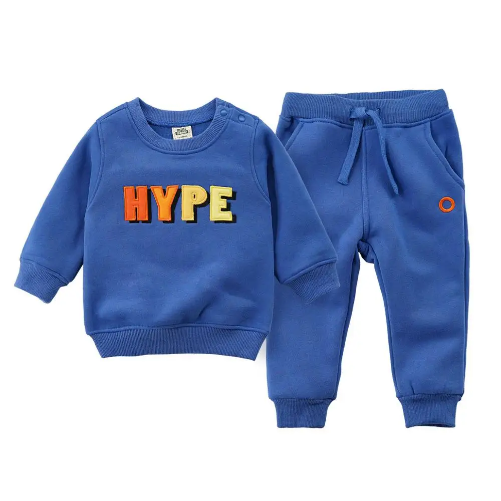 
China kids clothing suppliers new design boutique boys clothings set baby tracksuit sweat suit clothes sets 
