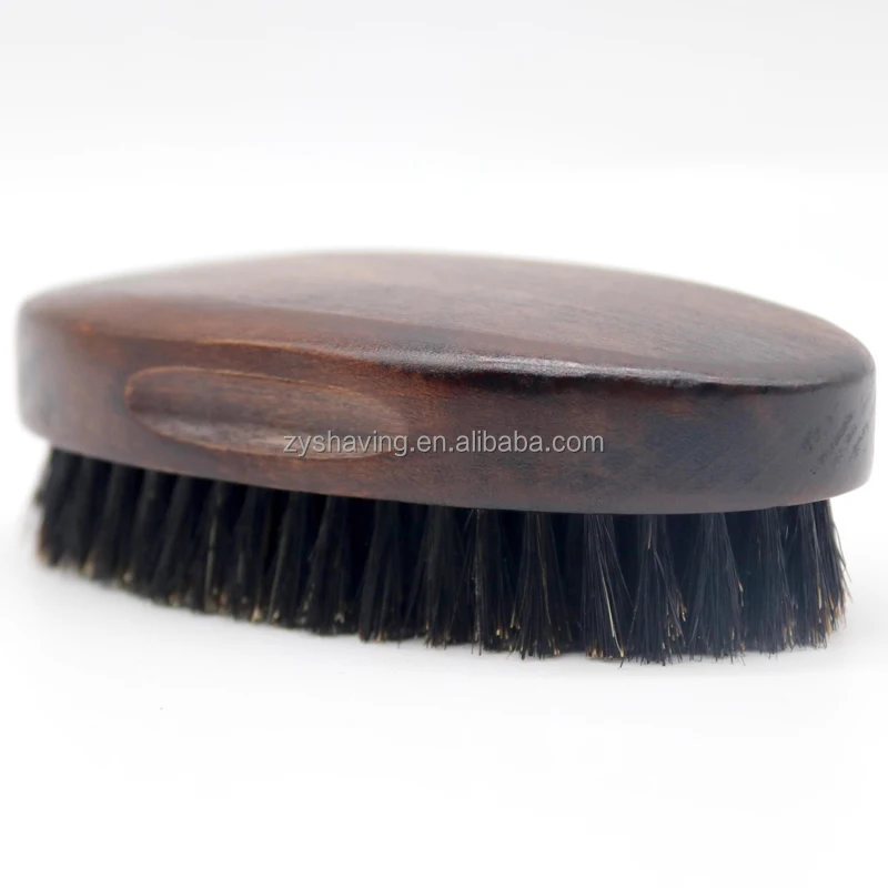 Natural 100% Boar Bristle Black Men Wooden Soft Hair Beard Brush