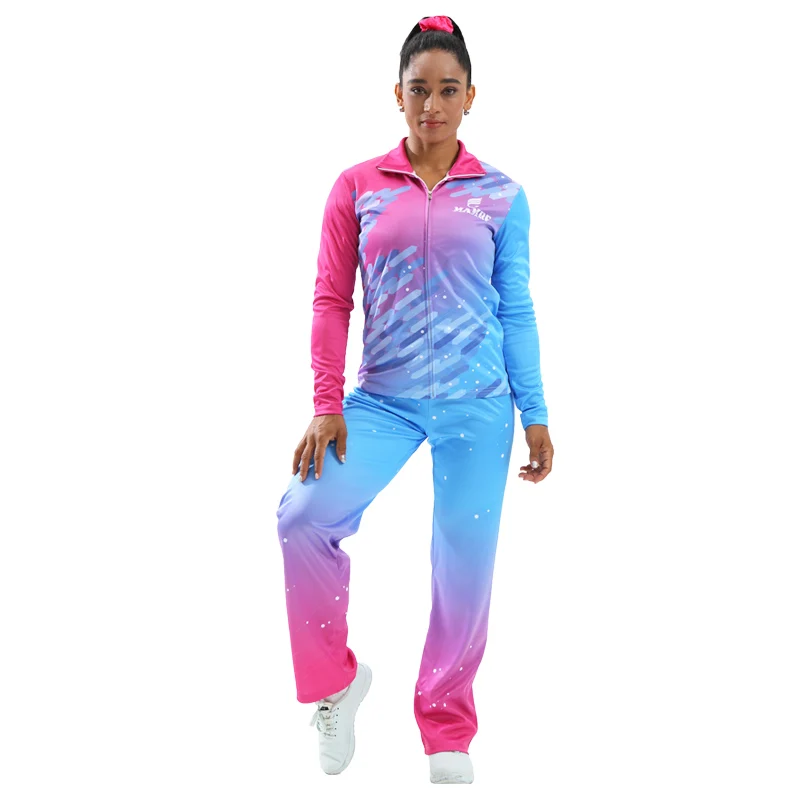 2022 Latest Style Custom Cheerleading Warm Up Jacket And Pants