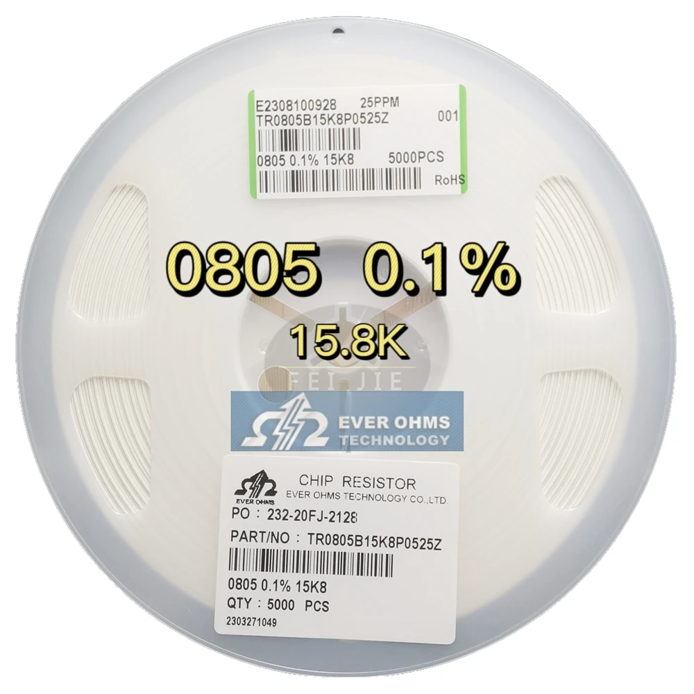 Тонкопленочный прецизионный резистор 0805-15,8 K 0.1% 25PPM TR0805B15K8P0525Z
