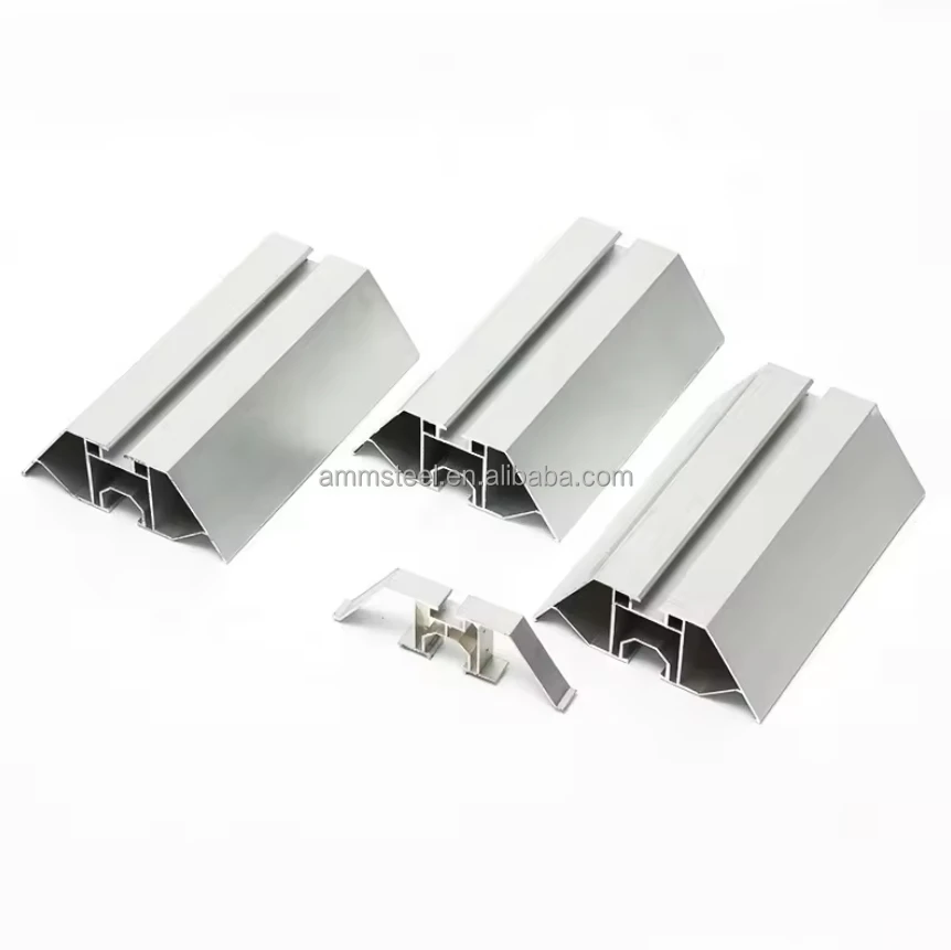 Steel H-Shaped Guide Rail Aluminum Profile Photovoltaic Panel Bracket Roof Installation Ground Solar Frame Alloy H-Frame Guide